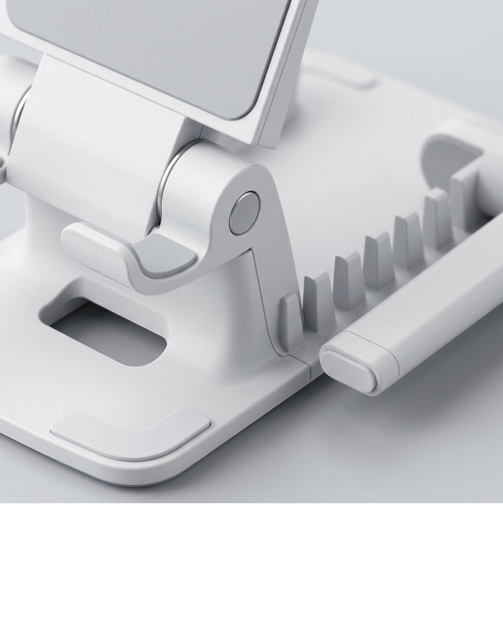 Hausn Six-Angle Folding Desktop Phone Stand White - Detail view