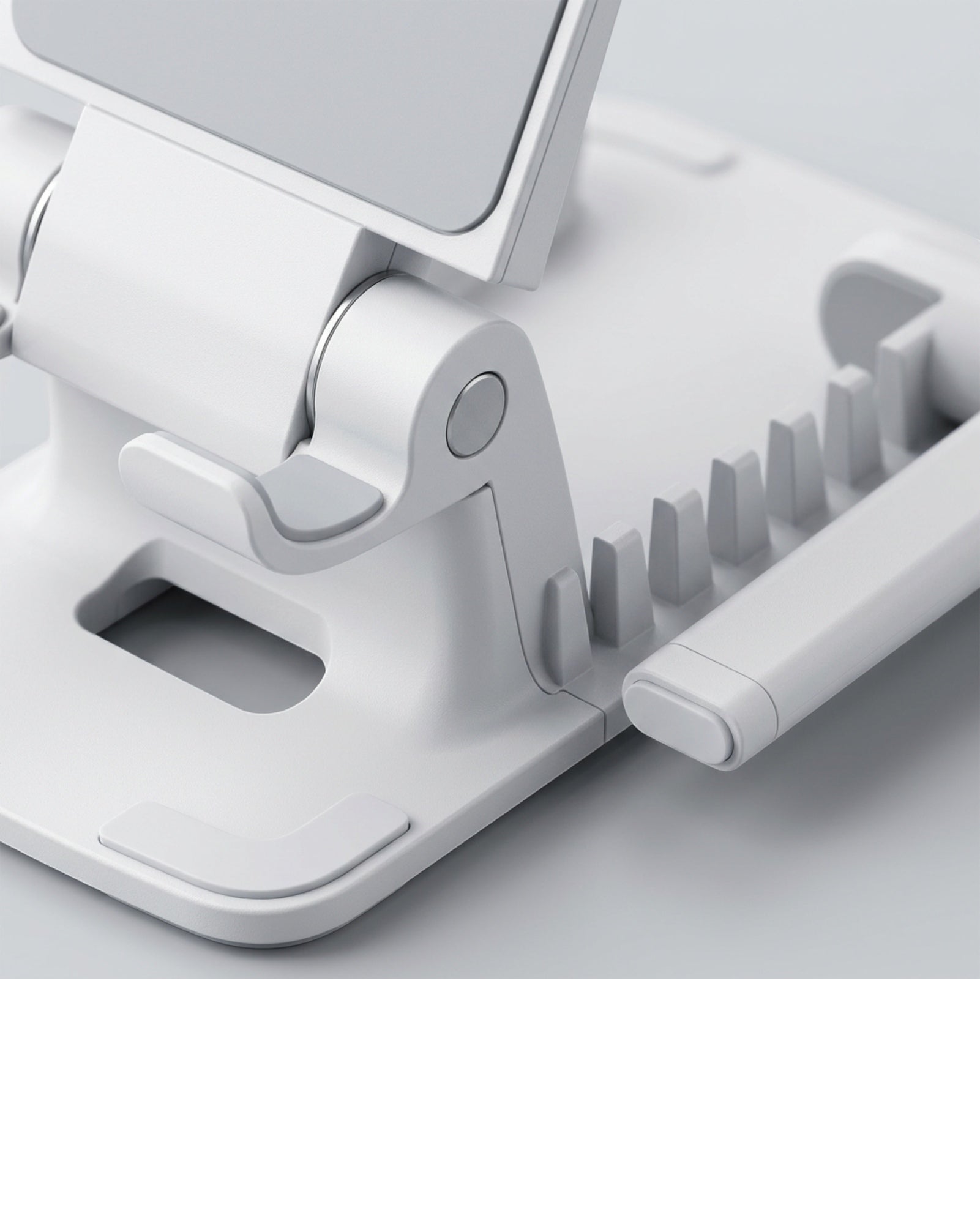 Hausn Six-Angle Folding Desktop Phone Stand White - Detail view