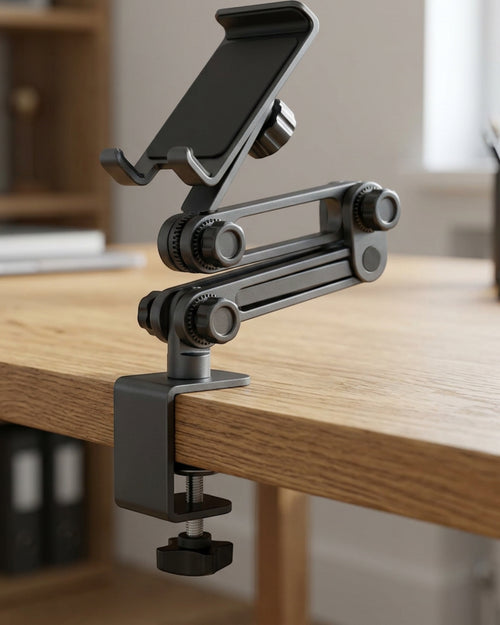Hausn Three-Joint Desk-Clamp Phone Holder 55 cm Charcoal - Lifestyle view
